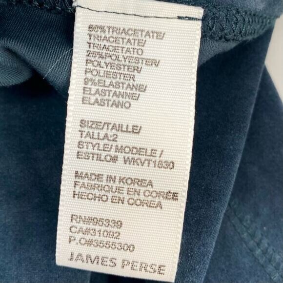 James Perse Knit Velvet Japanese Imported Mid Rise Leggings In Clarington Size 2 - Picture 4 of 5